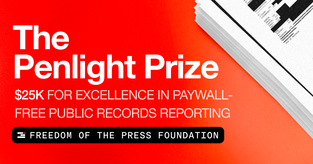 The Penlight Prize ∙ Freedom of the Press Foundation